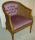 Cane Back Barrel Upholstered Chairs