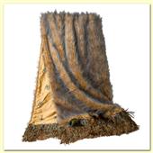 Peacock Faux Fur Blanket-Porcupine/Gold - 54x71