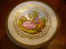Antique French Painted Plate