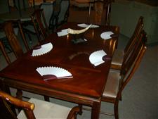 Bernhart Furniture Dining Room Table and China