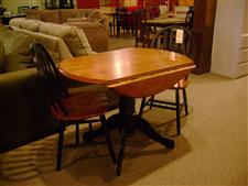 Drop Lid Dinette Table with Two Chairs