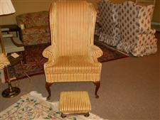 Wing Chair w/stool