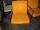 4 orange & chrome kitchen chairs